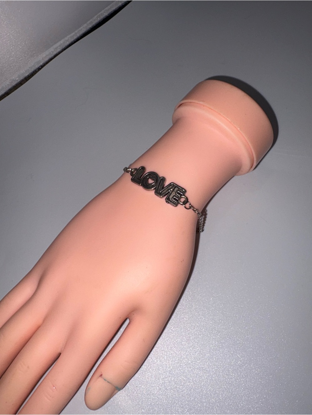 LOVE Script Silver-Tone Bracelet - Women Accessories